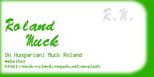 roland muck business card